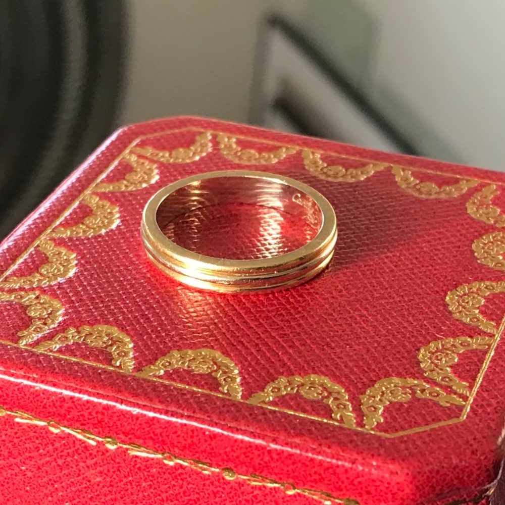 Cartier White Yellow Rose 18k Gold Band 59 - Picture 2 of 5